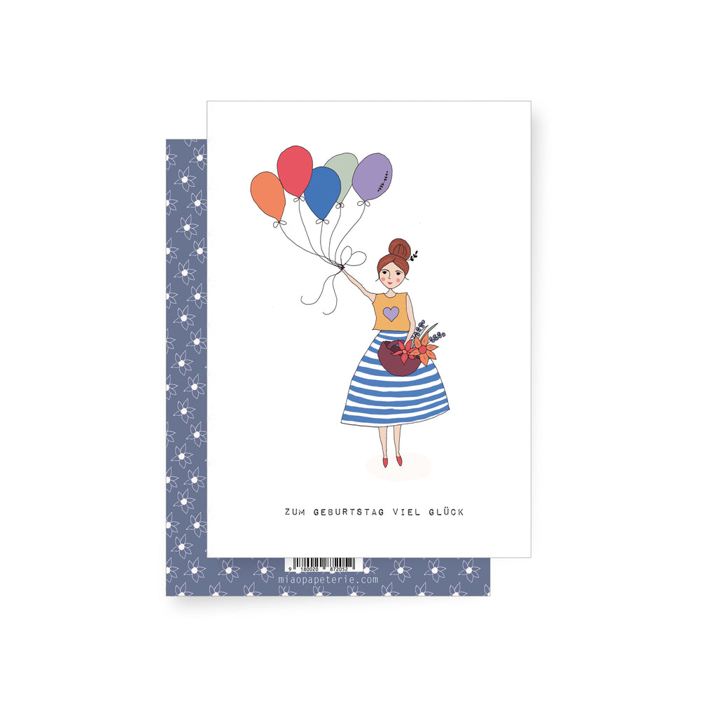 Dameballons | Klappkarte
