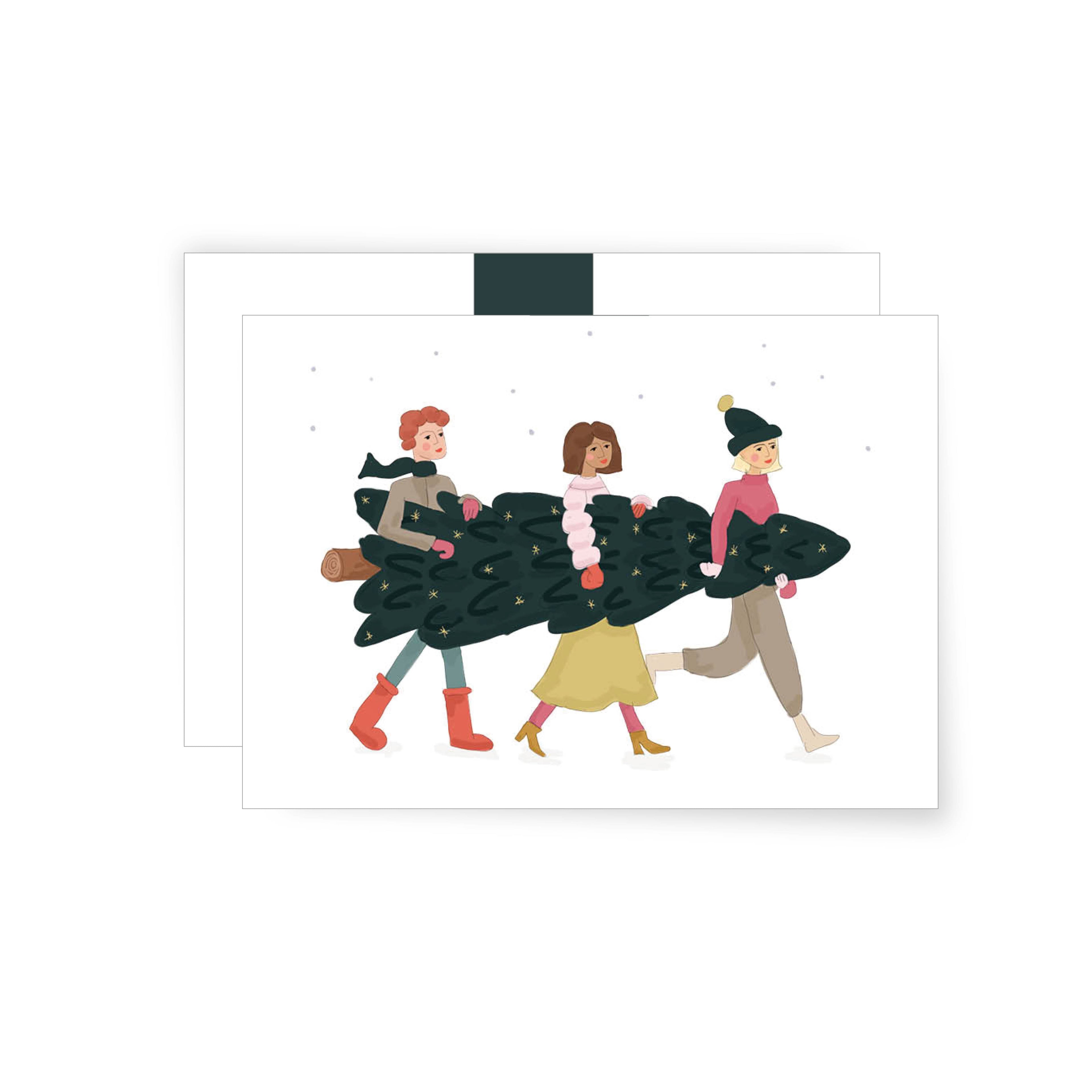 3 Friends at Christmas | Folded Card