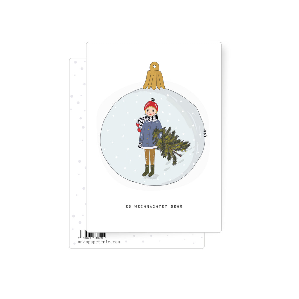 Xmaskugel | Postkarte
