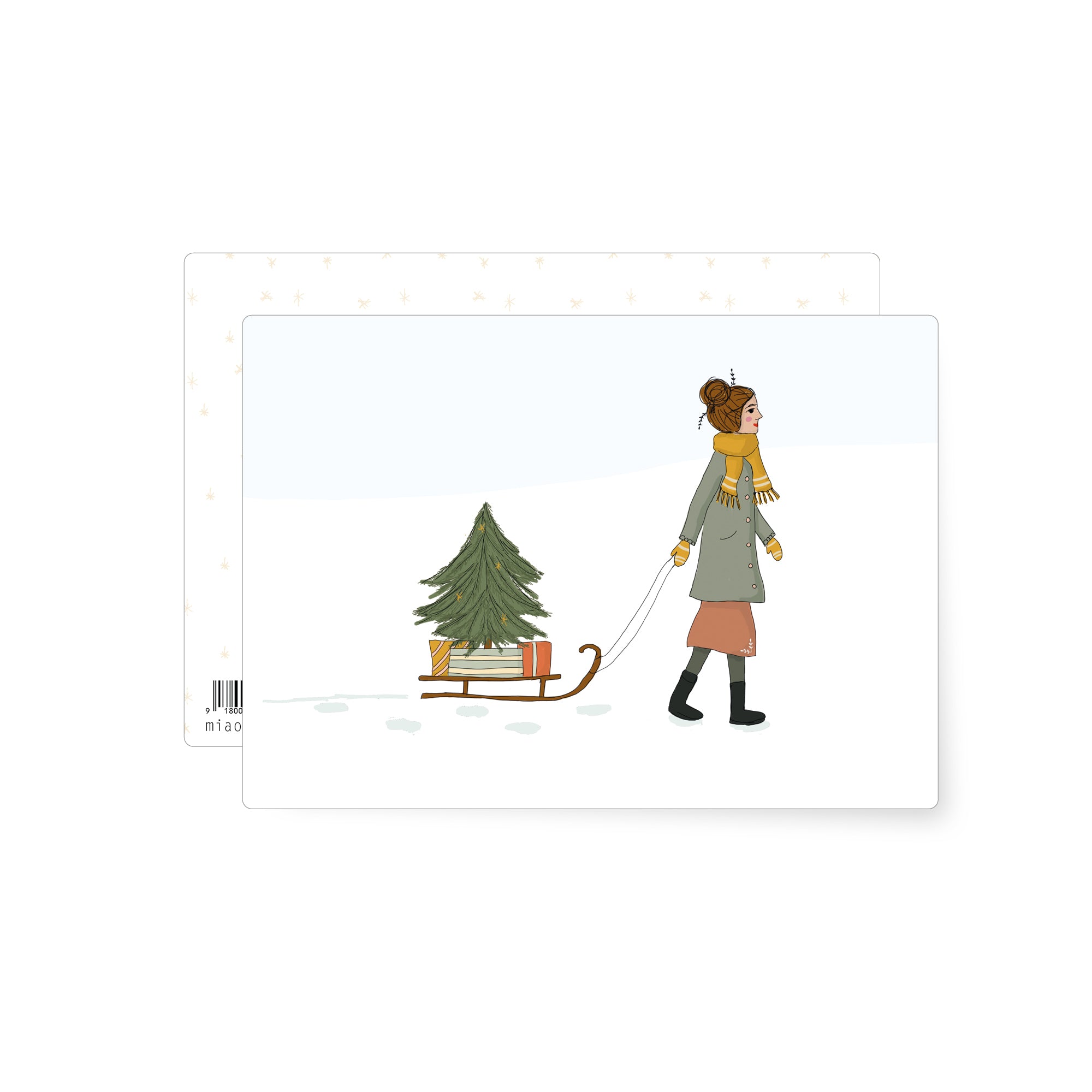Schlitten | Postkarte