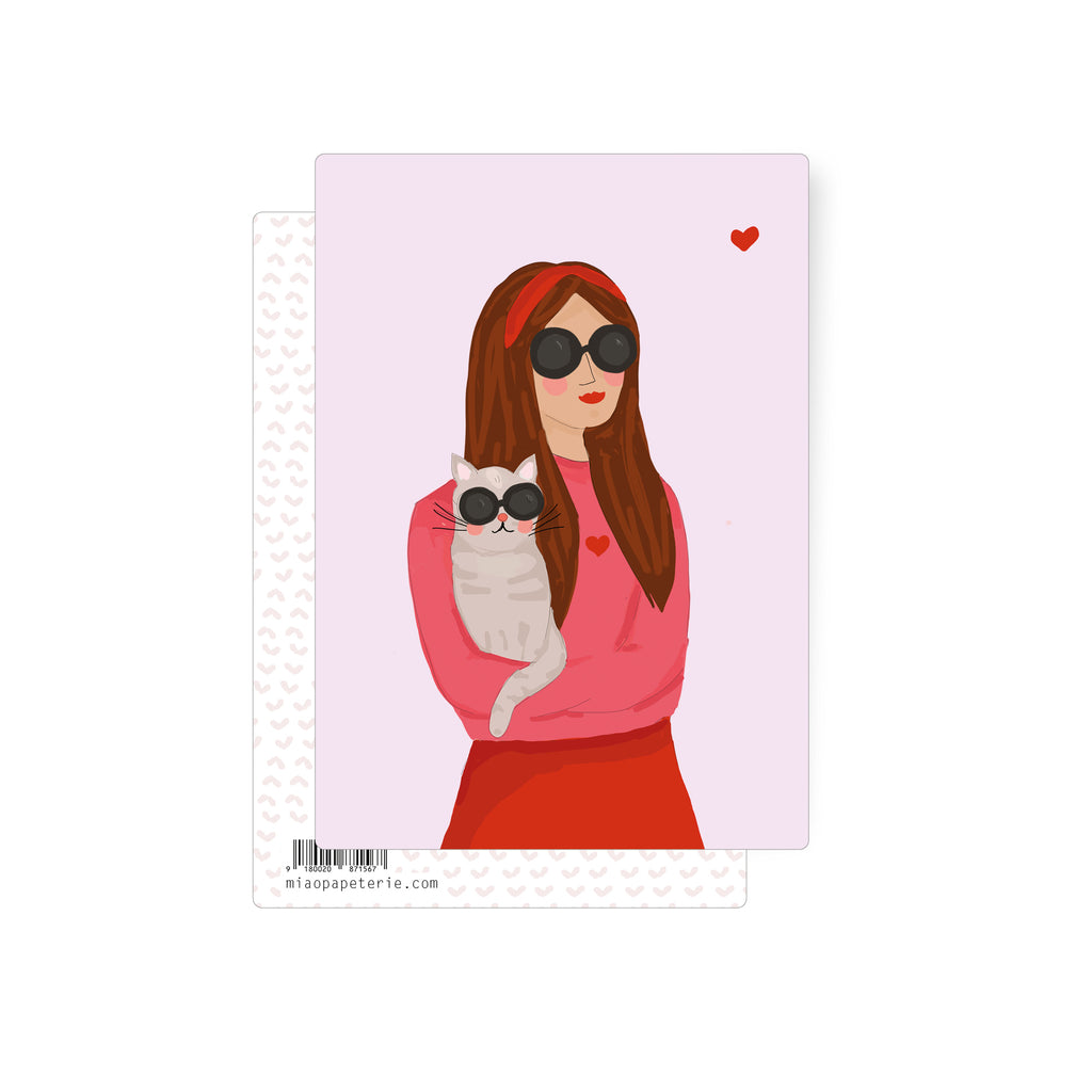 Catlady | Postkarte