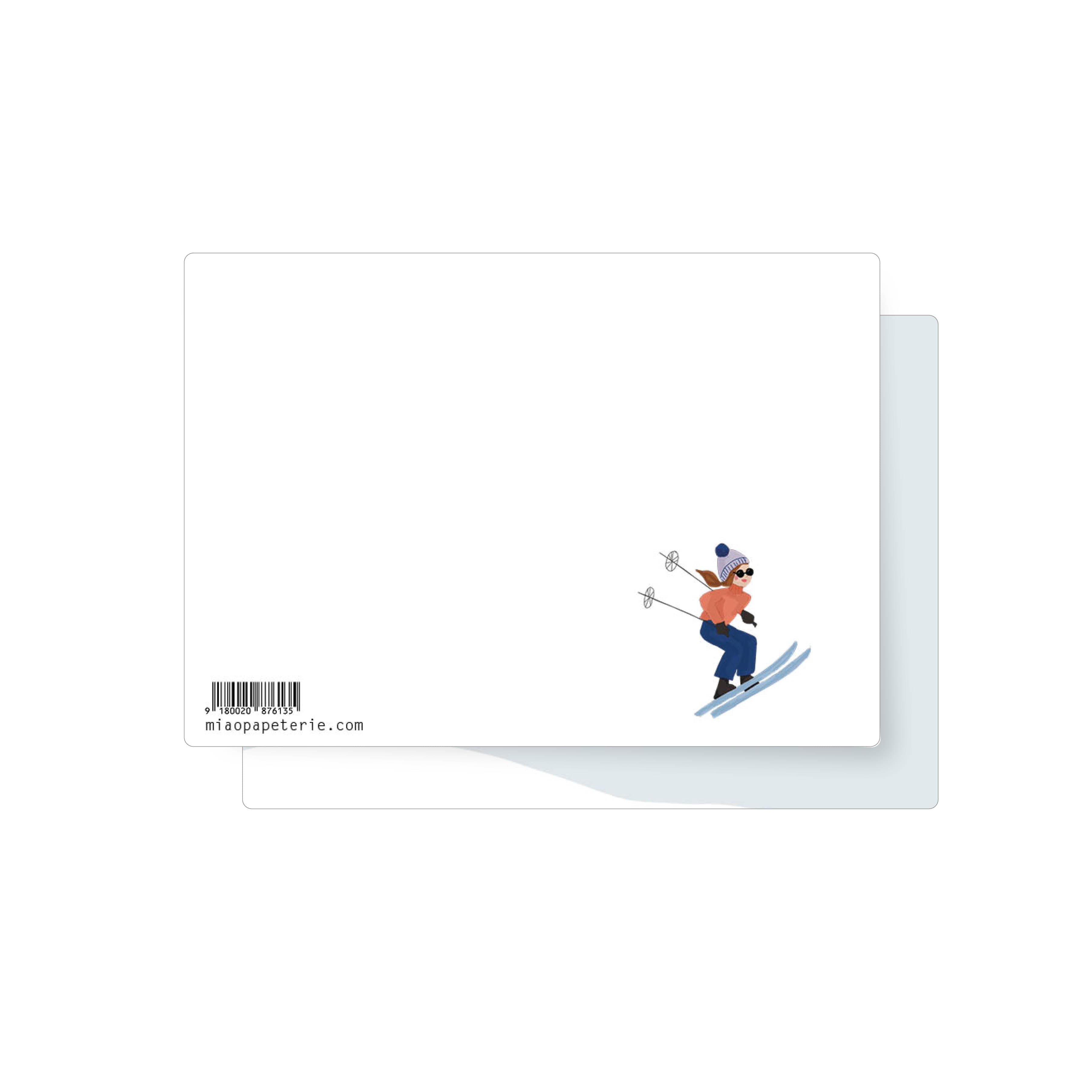 Schispringerin | Postkarte