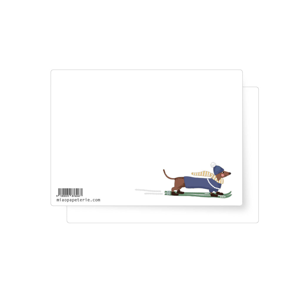 Weihnachtsdackel | Postkarte