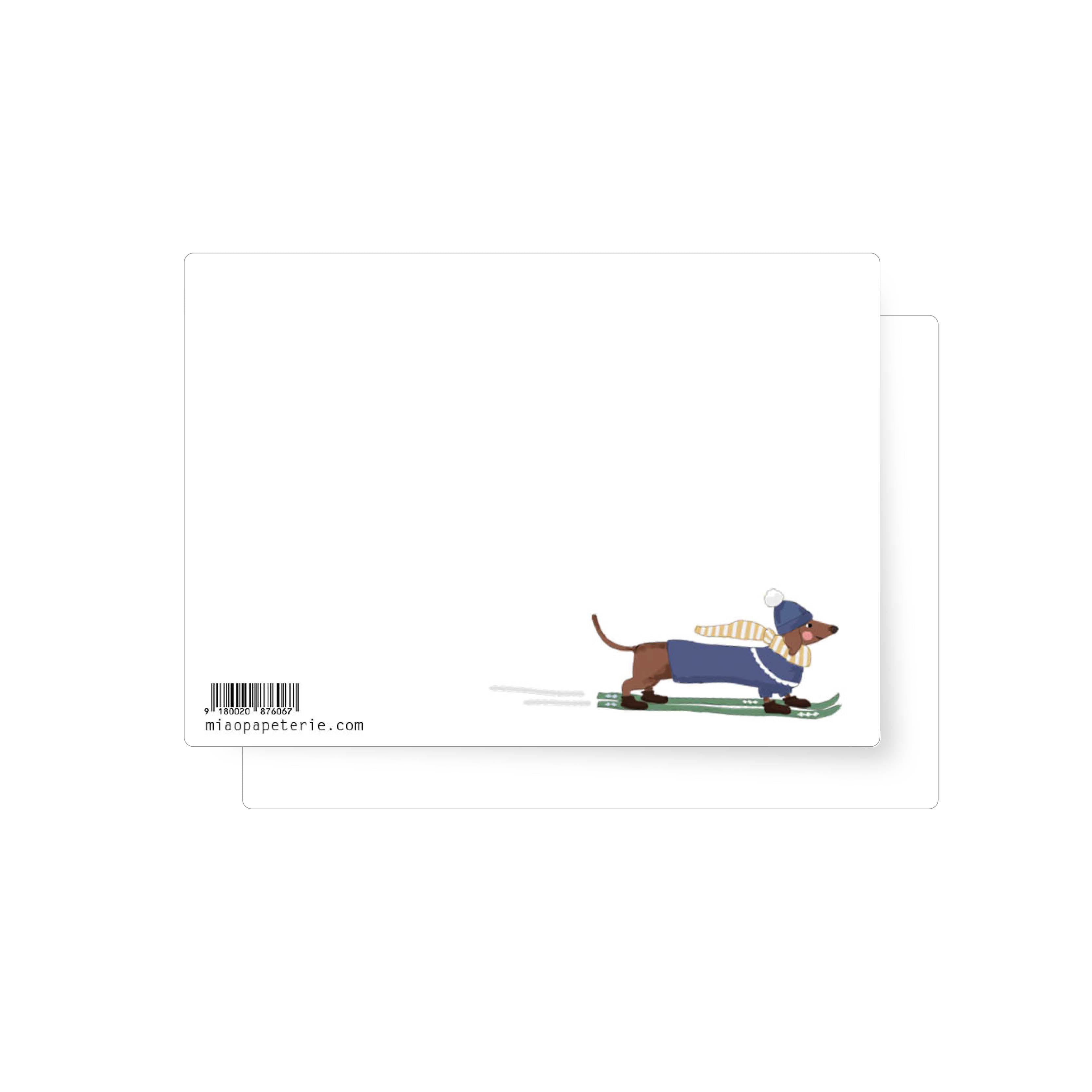 Weihnachtsdackel | Postkarte